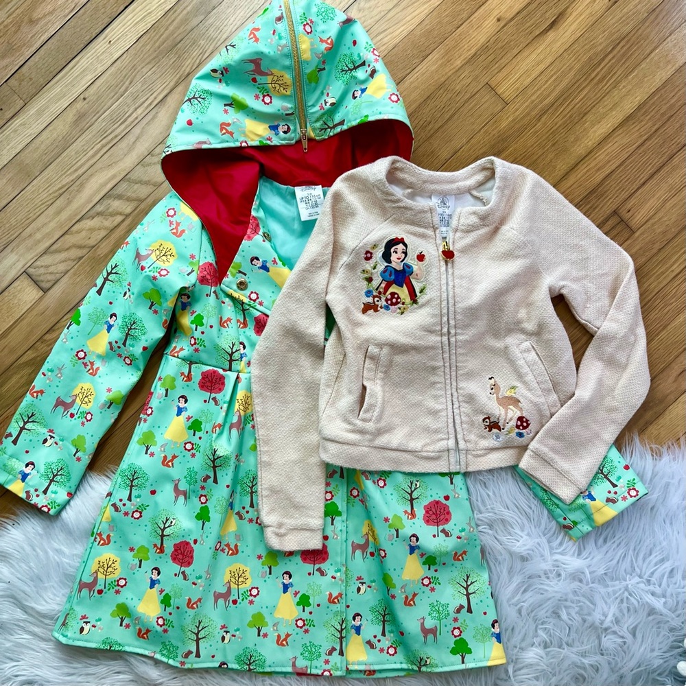 Disney Store Snow White Raincoat and Zip-up bundle